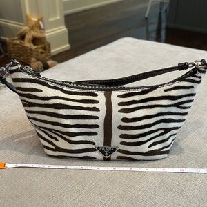 Prada Zebra Stripe Shoulder Bag - Brown and White